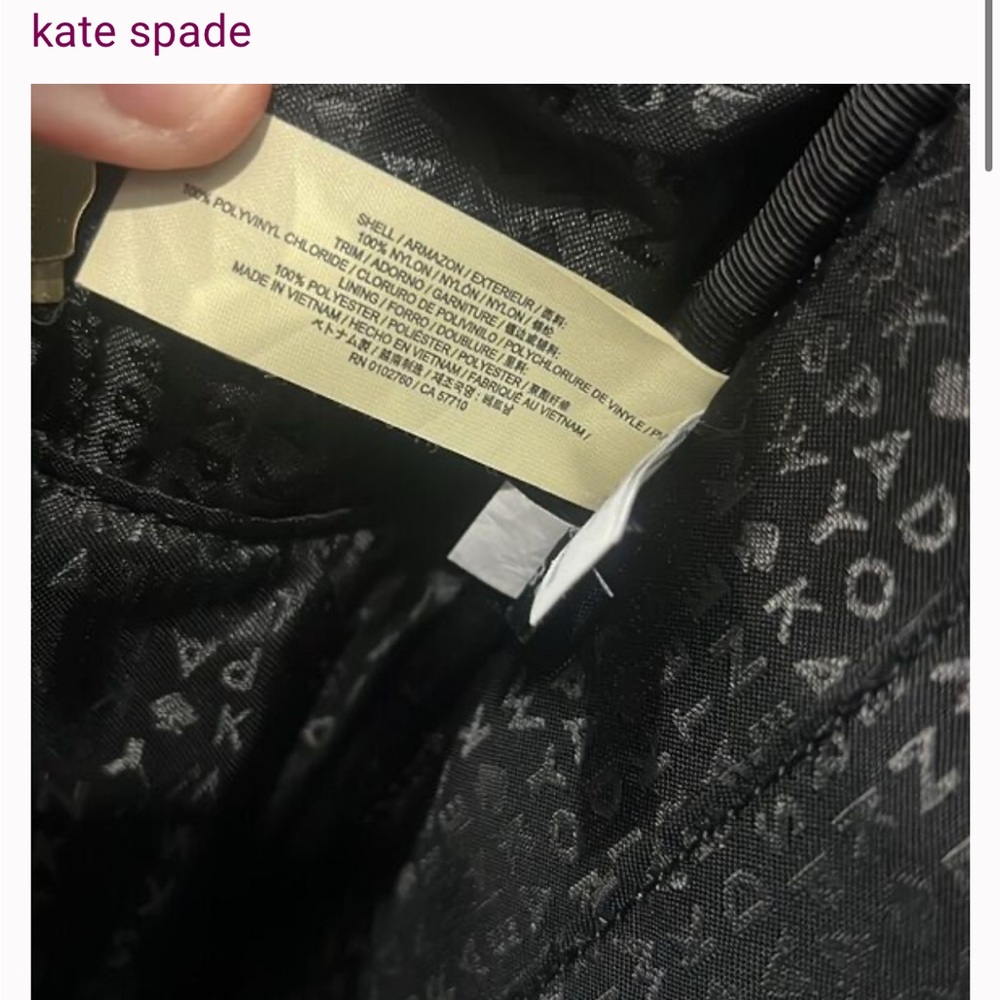 Kate Spade Black Backpack with Gold Accents - Picture 7 of 10